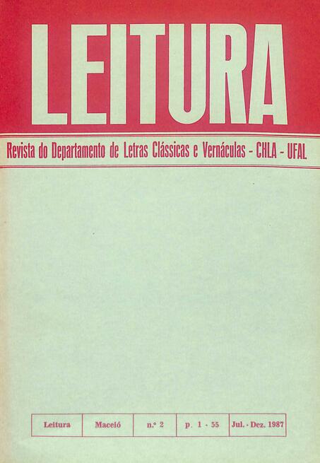 					Visualizar n. 2 (1987): Estudos linguísticos e literários
				