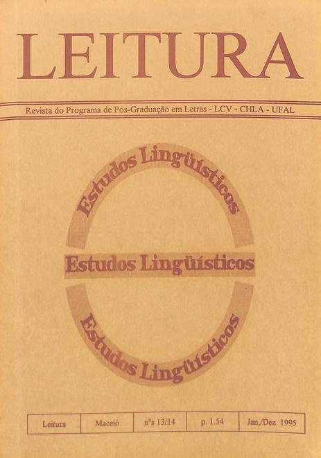 					Ver Núm. 13-14 (1995): Estudos linguísticos
				